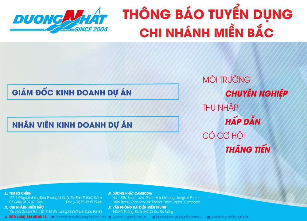 [Hải Phòng] Nhân Viên Kinh Doanh ( Mức Lương 10-20 triệu/tháng )